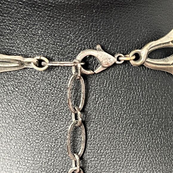 Michal Golan 3 Strand White Silver Beaded Necklace Vintage Style - Picture 5 of 6